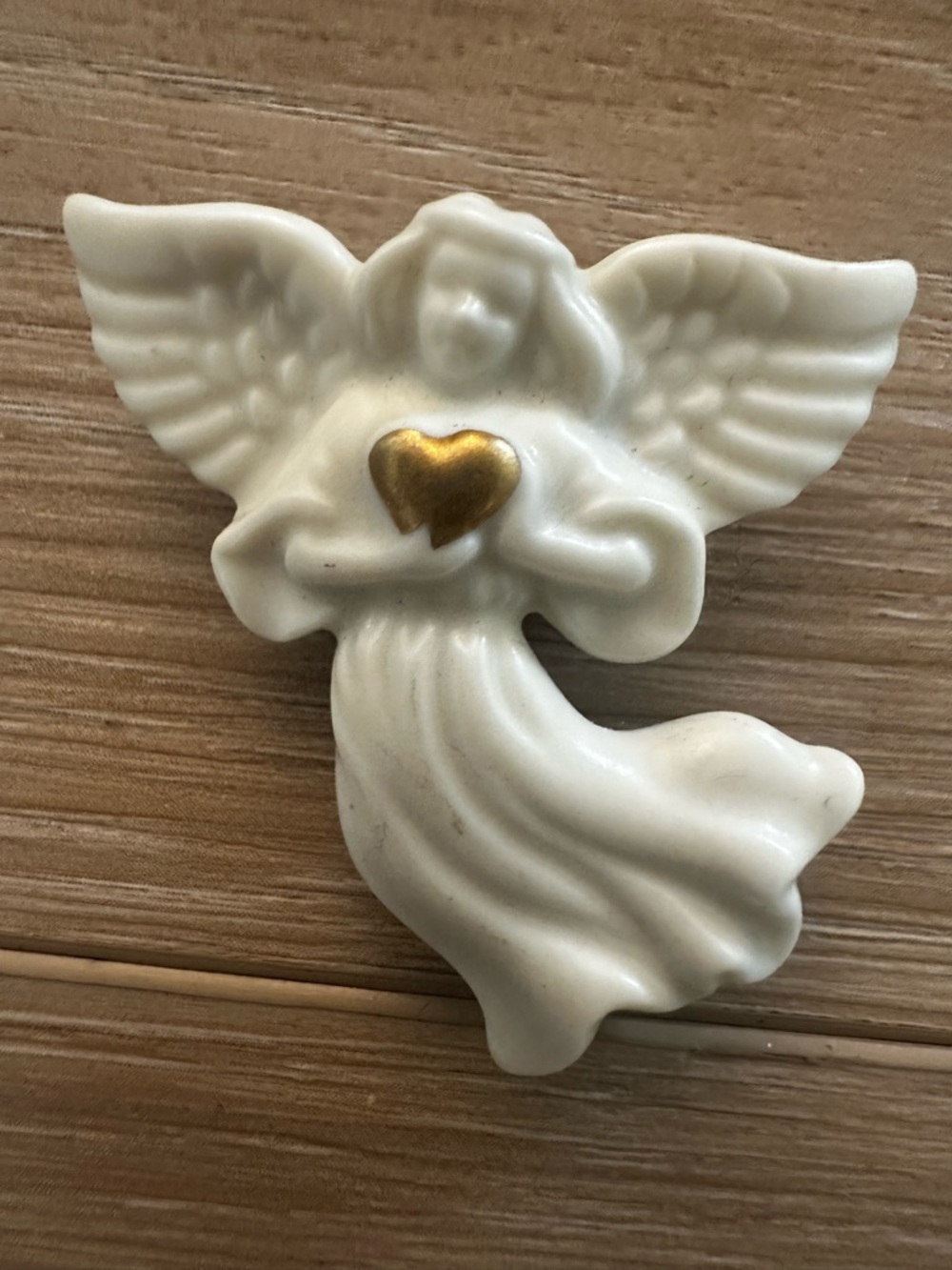 Vintage Lenox Porcelain Angel Brooch Signed